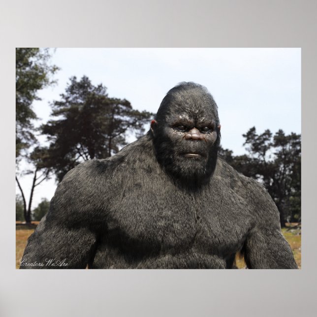 POSTER PORTRAIT DE SASQUATCH BIGFOOT (Devant)