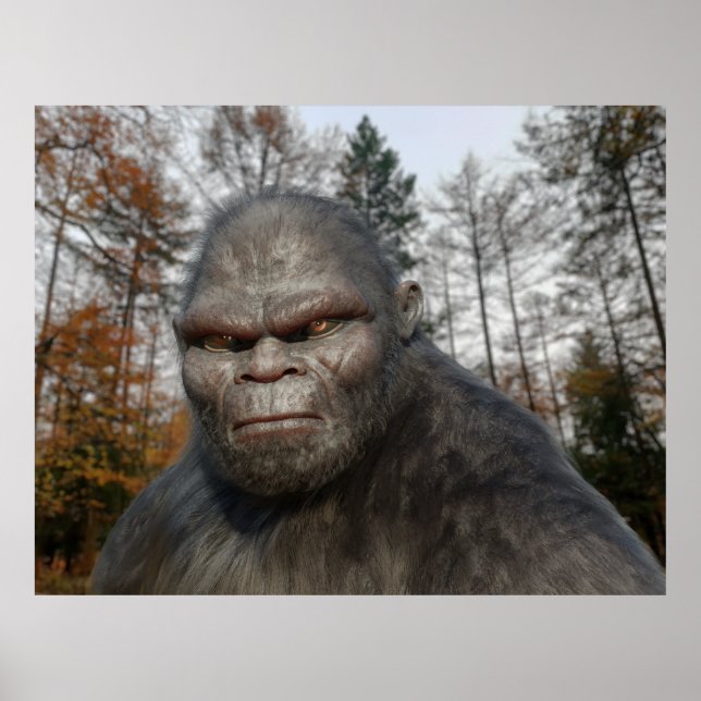 POSTER PORTRAIT DE SASQUATCH BIGFOOT (Devant)