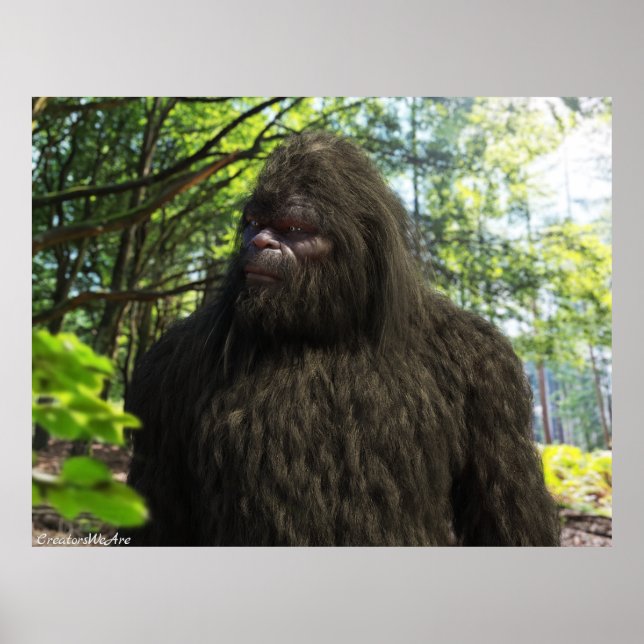 POSTER PORTRAIT DE SASQUATCH BIGFOOT (Devant)
