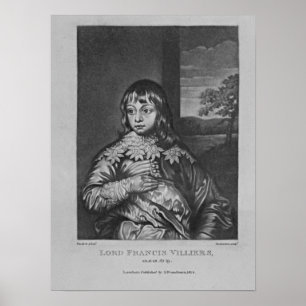 Poster Portrait de seigneur Francis Villiers