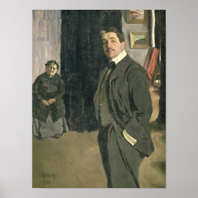 Poster Portrait de Sergei Pavlovich Diaghilev (Devant)