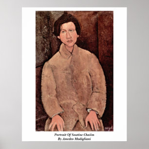 Poster Portrait De Soutine Chaiim Par Amedeo Modigliani