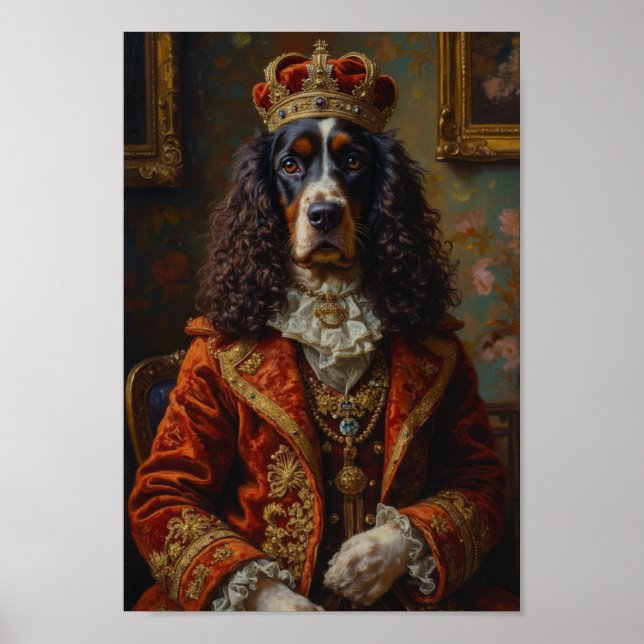 Poster Portrait de Springer Spaniel Royal (Devant)