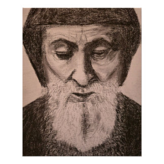 Poster Portrait de St. Charbel Makhlouf