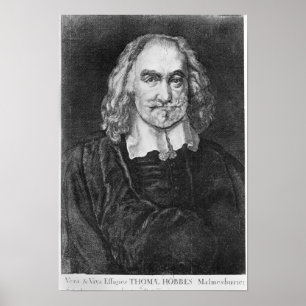 Poster Portrait de Thomas Hobbes