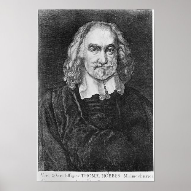 Poster Portrait de Thomas Hobbes (Devant)