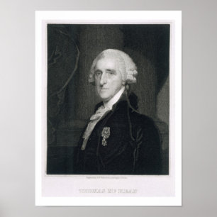 Poster Portrait de Thomas McKean, gravé par Thomas B. W
