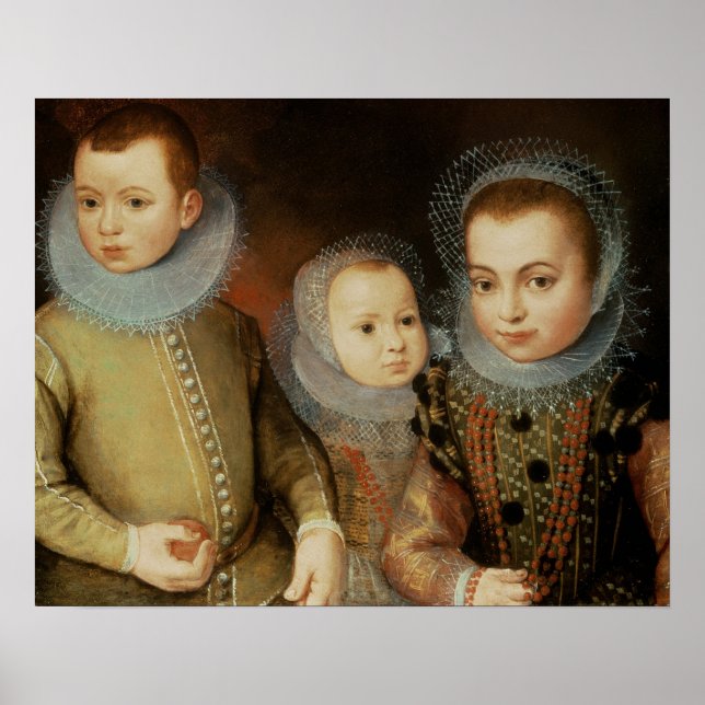 Poster Portrait de trois enfants Tudor (Devant)