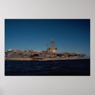 Poster Portrait de "USS Nimitz", transporteur nucléaire,
