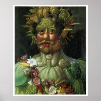 Poster Portrait de Végétation Giuseppe Arcimboldo