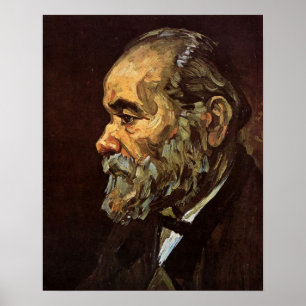 Poster Portrait de vieil homme avec barbe par Vincent van