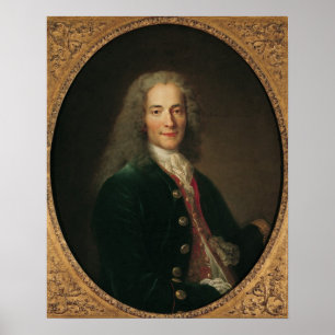 Poster Portrait de Voltaire après 1718