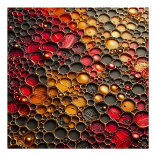 Poster Portrait de Voronoi - Art Embossé