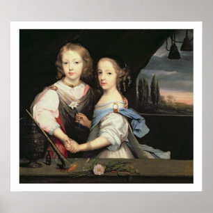 Poster Portrait de Winston et d'Arabella (1648-1730)