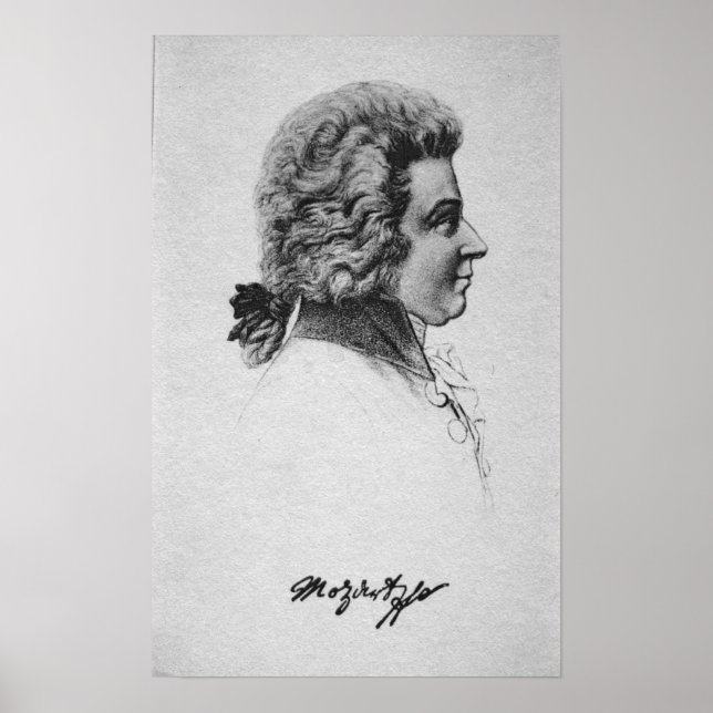 Poster Portrait de Wolfgang Amadeus Mozart (Devant)
