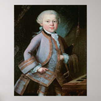 Poster Portrait de Wolfgang Amadeus Mozart