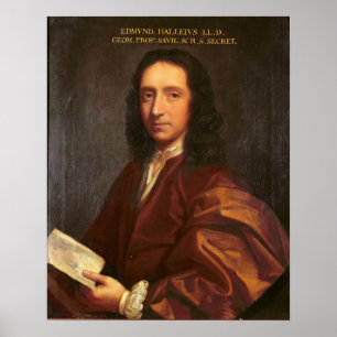 Poster Portrait d'Edmond Halley, c.1687