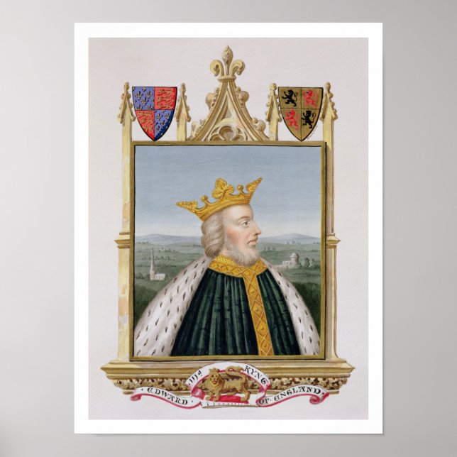 Poster Portrait d'Edward III (1312-77) Roi d'Angleterre (Devant)