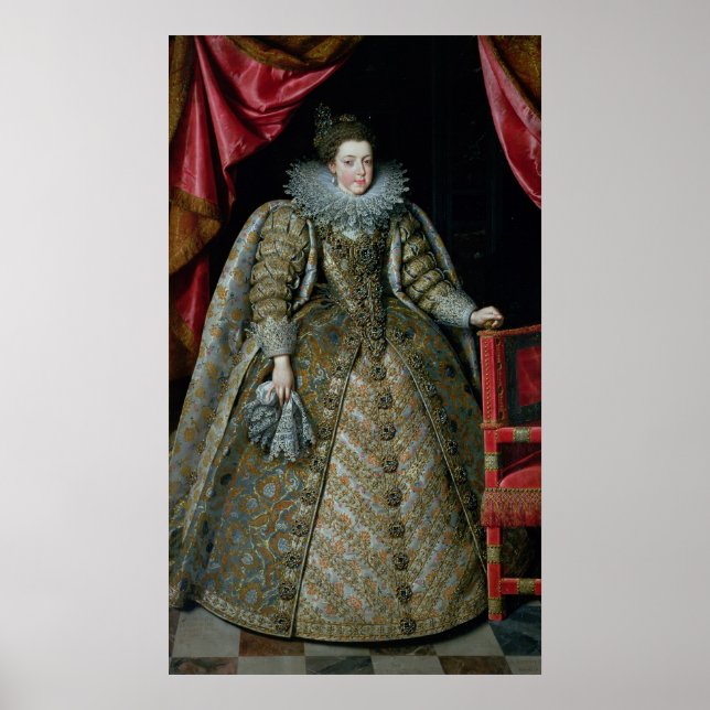 Poster Portrait d'Elisabeth de France 1615 (Devant)