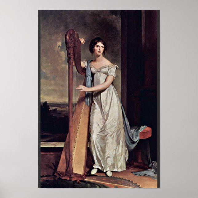 Poster Portrait D'Eliza Ridgely (La Dame Avec La Harpe) (Devant)