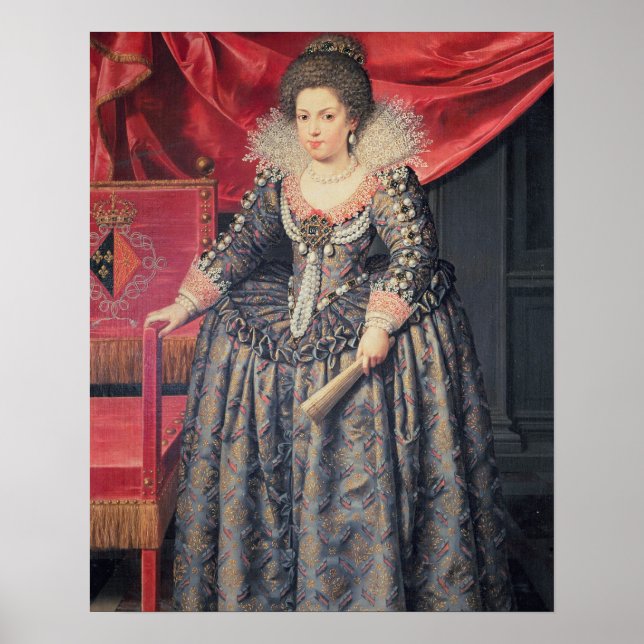 Poster Portrait d'Elizabeth de France (1602-44) daughter (Devant)