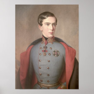Poster Portrait d'empereur Franz Joseph de l'Autriche