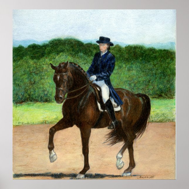 Poster Portrait du cheval de ressaut (Devant)