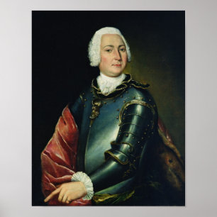 Poster Portrait du comte Ernst Christoph von Manteuffel