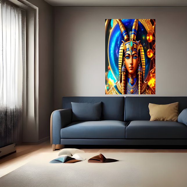 Poster Portrait du Dieu égyptien Osiris | Art AI (Créateur téléchargé)