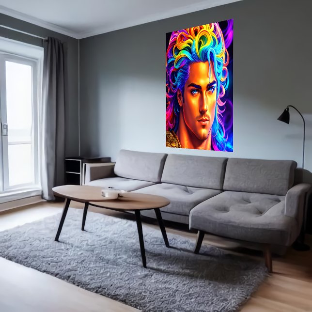 Poster Portrait du Dieu grec Apollo | Art AI (Créateur téléchargé)