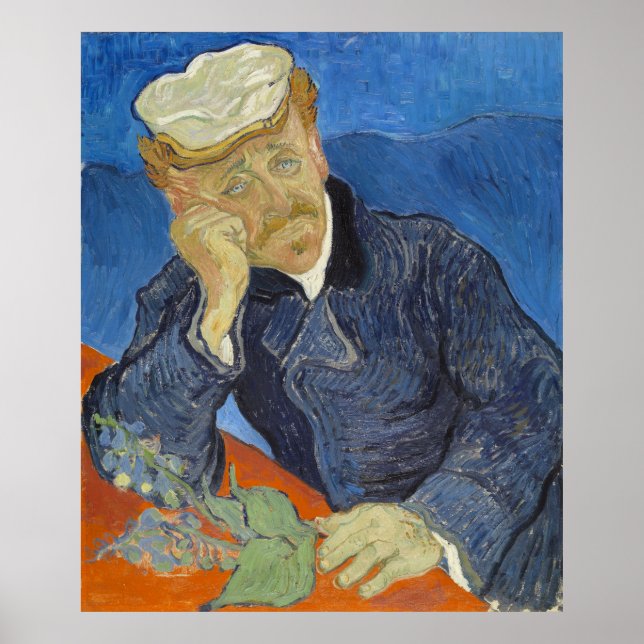 Poster Portrait du Dr Gachet par Vincent Van Gogh (Devant)