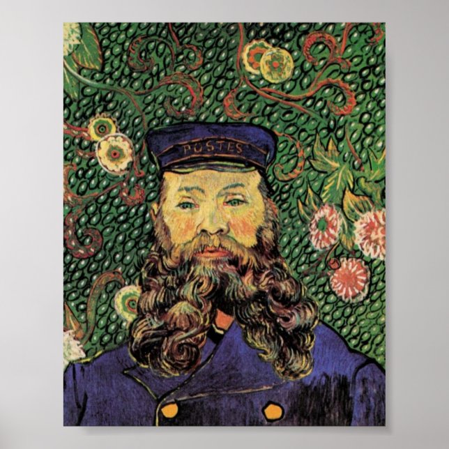 Poster Portrait du facteur Joseph Roulin par Van Gogh (Devant)