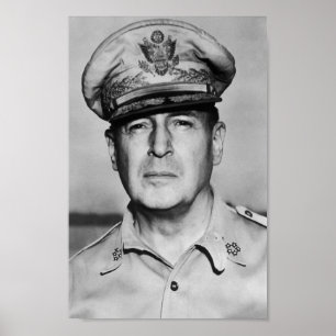 Poster Portrait du Général Douglas MacArthur