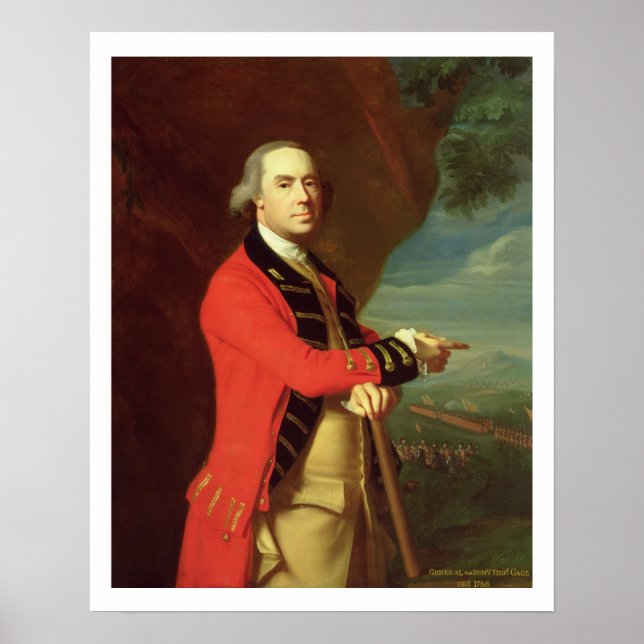 Poster Portrait du général Thomas Gage, c.1768 (huile sur (Devant)