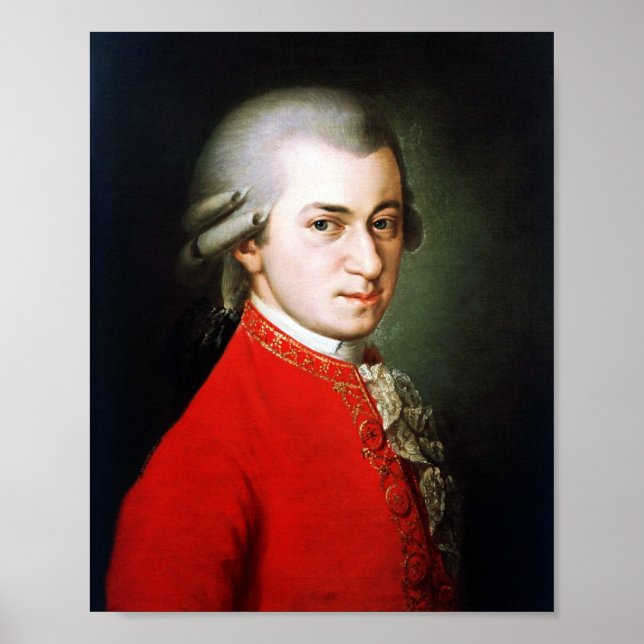 Poster Portrait du grand compositeur Mozart (Devant)