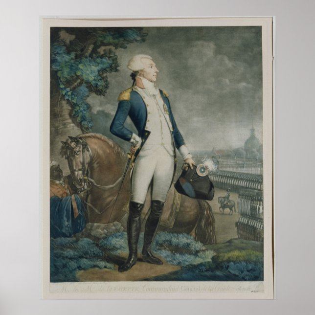 Poster Portrait du marquis de La Fayette (Devant)