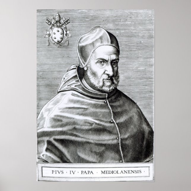 Poster Portrait du Pape Pie IV, 1559 (Devant)