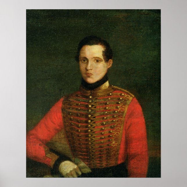 Poster Portrait du poète Michail Lermontov (Devant)