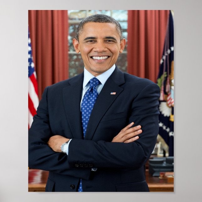 Poster Portrait du président Barack Obama (Devant)