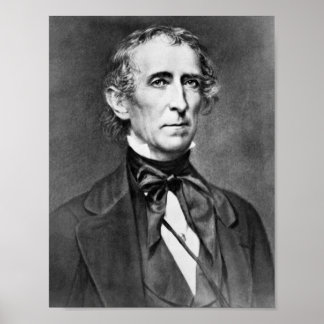 Poster Portrait du président John Tyler - Vers 1860
