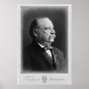 Poster Portrait du président Stephen Grover Cleveland