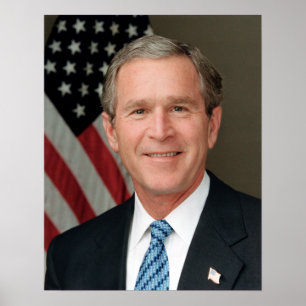 Poster Portrait du président vintage George W. Bush
