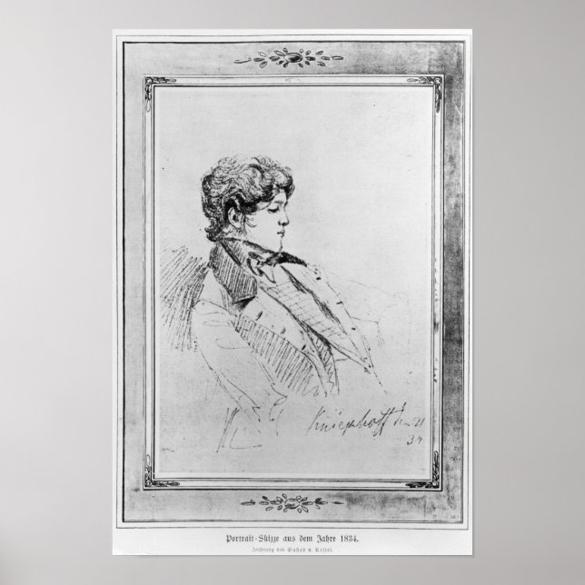 Poster Portrait du prince Otto von Bismarck, 1834 (Devant)