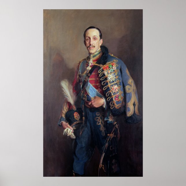 Poster Portrait du roi Alfonso XIII d'Espagne, 1927 (Devant)