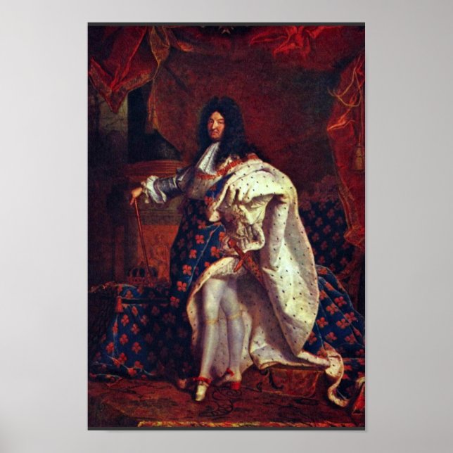 Poster Portrait Du Roi Français Louis Xiv Par Rigaud Hy (Devant)