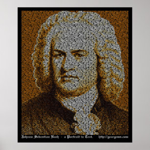 Poster Portrait du texte JS Bach