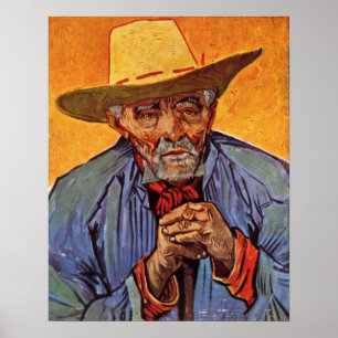Poster Portrait du vieux paysan par Vincent Willem van Go