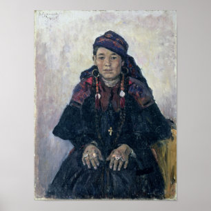 Poster Portrait d'un Cosaque Woman, 1909
