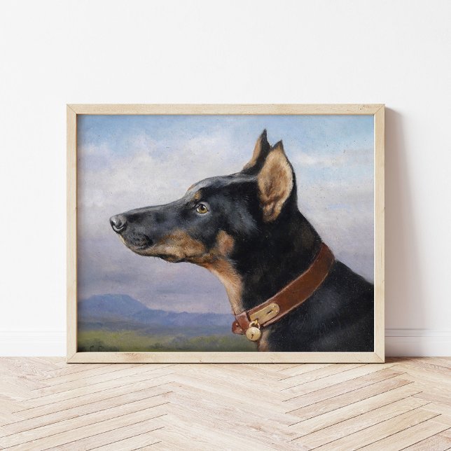 Poster Portrait d'un Doberman | Carl Reichert (Créateur téléchargé)