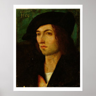 Poster Portrait d'un homme, 1506 (huile sur panneau)